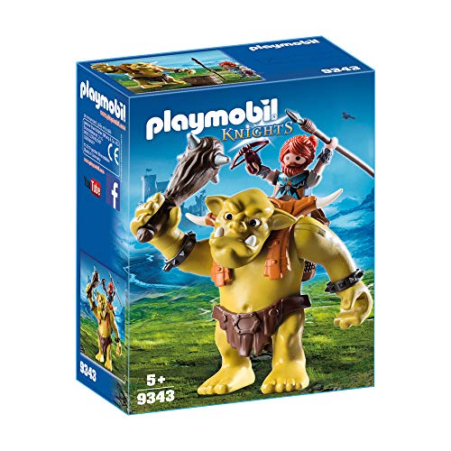 PLAYMOBIL Knights 9343 Riesentroll mit Zwergenrucksack, Ab 5 Jahren von PLAYMOBIL