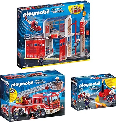 Playmobil 9462-63-68 Feuerwehr Set 3 - 3er Set 9462 + 9463 + 9468 von PLAYMOBIL