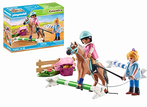 PLAYMOBIL Country 71242 Reitunterricht, Reitlehrerin im Reiten und Springreiten für den Reiterhof, Spielzeug für Kinder ab 4 Jahren von PLAYMOBIL