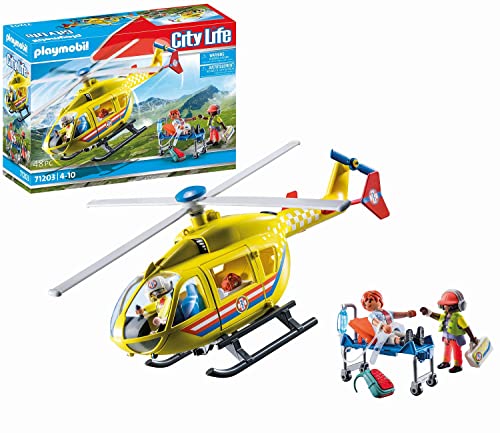 PLAYMOBIL | City Life | Rettungshelikopter | Spielzeug für Kinder ab 4 Jahren | 71203 von PLAYMOBIL