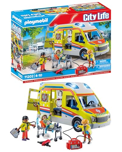 PLAYMOBIL | City Life | Rettungswagen | mit Licht und Soundeffekten | Spielzeug für Kinder ab 4 Jahren | 71202 von PLAYMOBIL