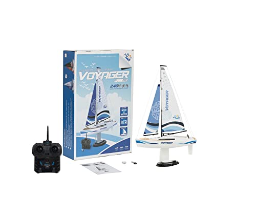 PLAYSTEAM Voyager 280 2.4GHz RC Motor Powered Sailboat in Blue - 14" Tall von PLAYSTEAM