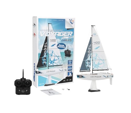 PLAYSTEAM Voyager 400 2.4GHz RC Motor Powered Sailboat in Blue - 21" Tall von PLAYSTEAM