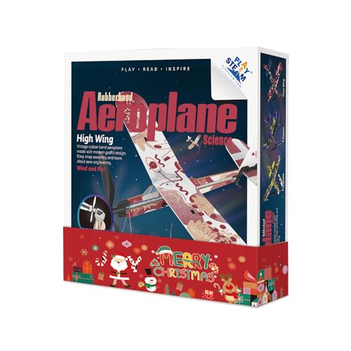 PLAYSTEM Rubber Band Aeroplane High Wing STEM Kit von PLAYSTEAM