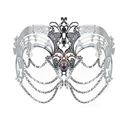 Maskerade Augenmaske Metall Quasten Maskerade Maske Mit Strasssteinen Für Frauen Hochzeit Halloween Masquerade Cosplay Party von PLCPDM