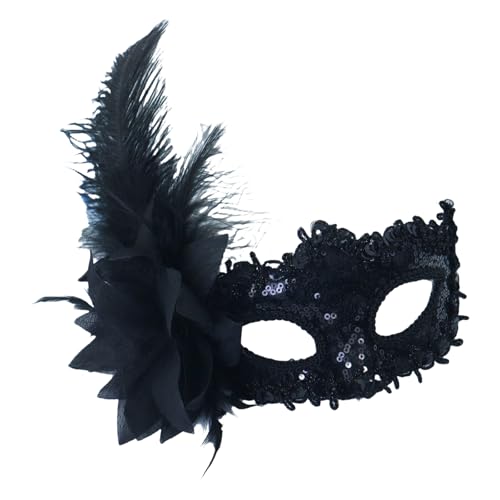 Maskerade Maske Halbgesichtsmaske Maskerade Gefiederte Maske Halloween Brillen Für Frauen Hochzeit Masquerade Party von PLCPDM