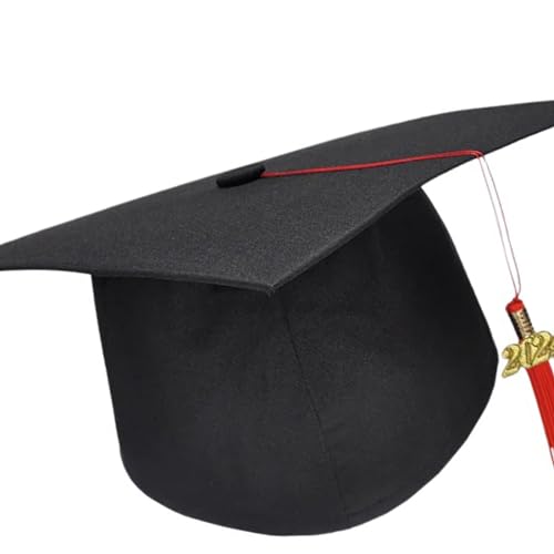PLCPDM Akademischer Hut für Teenager, mit Fransen für Akademien, Souvenirs, Kappen für Abschlussfeier, Ornamente, Abschlusshut, Schulabschluss, Abschlusshut für Teenager von PLCPDM