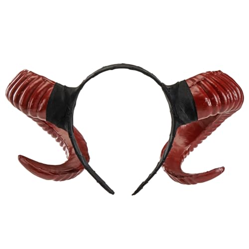 PLCPDM AntelopeHorn Hairhoop For Cosplay Party Halloween Headband Costume Decors Adult Masquerades Party Horn Hairband von PLCPDM