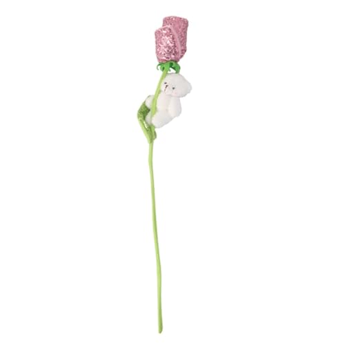 PLCPDM Blumenbär Plüschtier für Hochzeitsdekoration, bequeme Stofftiere, Accessoire, stilvolles Jubiläumsgeschenk für Paare von PLCPDM