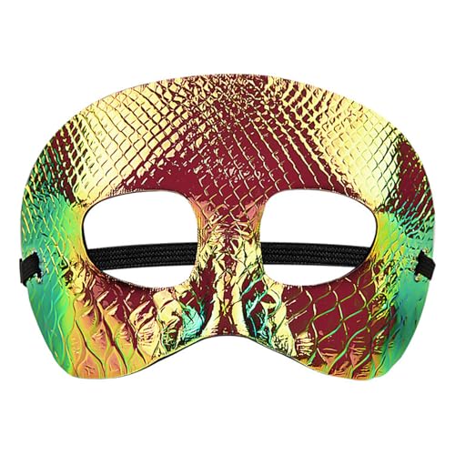 PLCPDM Elegante Metallic Half Face Kostümmaske Atmungsaktives Schaumfutter Tragbare Halloween Partymaske Für Event Kostümzubehör PLCPDM Elegante Metallic Half Face Kostümmaske Atmungsaktives Schaumfutter Tragbare Halloween Partymaske Für Event Kostümzubehör von PLCPDM