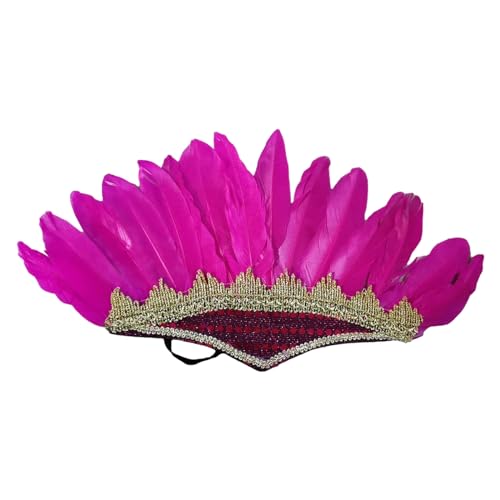 PLCPDM Ethnic Headband For MardiGras Costume Indian Hairband LasVegas Celebration Stage Performances Headwear von PLCPDM