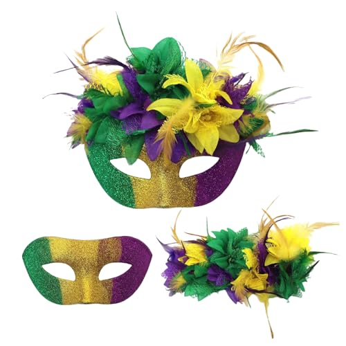 PLCPDM Maskerade Gefiederte Maske Frauen Venezianer Maske Party/Bälle Prom/Hochzeit/Wanddekoration Mardi Gras Kostümmaske von PLCPDM