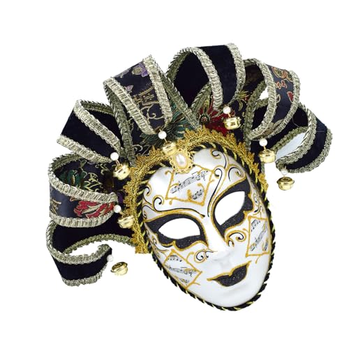 PLCPDM Maskerade-Kostüm Vintage Venezianer Narren Karneval Cosplay Halloween Party für Damen Herren von PLCPDM