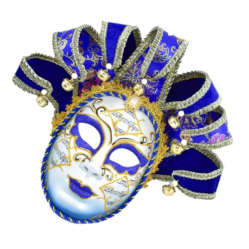 PLCPDM Maskerade-Kostüm Vintage Venezianer Narren Karneval Cosplay Halloween Party für Damen Herren von PLCPDM