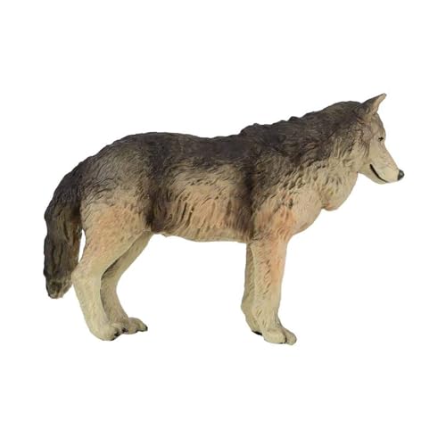 PLCPDM Miniatur Wolf Figur Spielzeuggeschenk Für Heimdekoration Und Bildungszwecke Aus Kunststoff In Cyan Oder Grau von PLCPDM