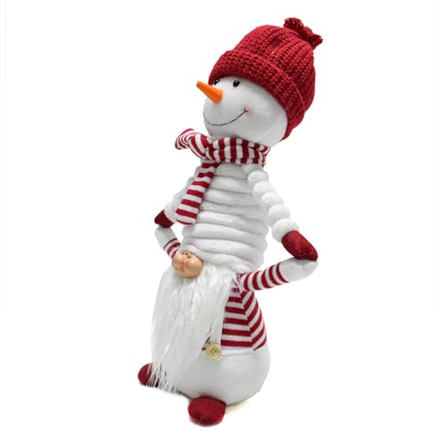 PLCPDM Stylish Snowman Plush Dolls Dekoration Display Ornament Perfekt Für Urlaubsfeierlichkeiten Und Warme Hausatmosphären von PLCPDM