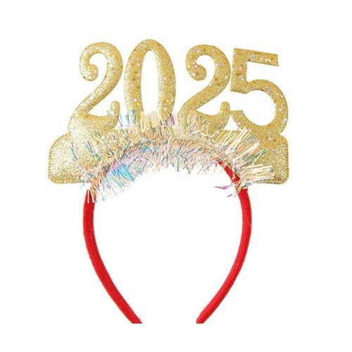 PLGEBR Happy New Year Stirnbänder Haarschmuck 2025 New Stirnband Clip Niedlich Mädchen Haarspange Stirnband Zubehör Kopfschmuck Mädchen von PLGEBR