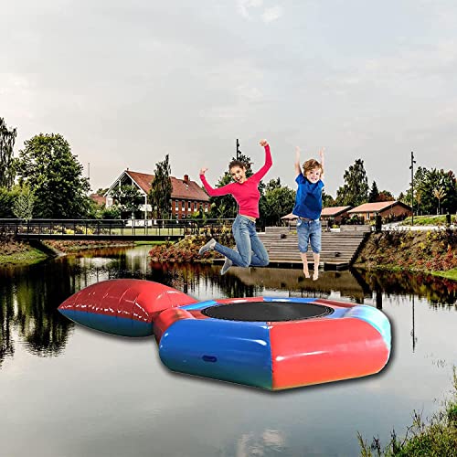 Wasserspielzeug, aufblasbares Wassertrampolin, Trampolin am See, Wasserhüpfbett mit Sprungsack, Seehüpfmatte, Schwimmen im Wasserpark, reflektierendes Reflektor-Spritzpad für die Schwimmplattform,A,2. von PLJKIHED