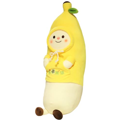 PLLBMXTI Bananen Kuscheltier, Kinder Plüschtier, Gelbe Banane Kuscheltier, Cartoon Plüschfigur Spielzeug, Weiches Stofftier Kuscheltier, Spiel Plüschpuppe Geschenk für Mädchen Jungen -30CM von PLLBMXTI