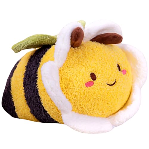 PLLBMXTI Biene Kuscheltier, Super Weiche Blumen Biene Plüsch, Kuscheltier Blumen, Plüsch Biene Spielzeug, Kuscheliges Insektentier Biene Deko, Plüschpuppe Geschenk für Mädchen Jungen -30CM von PLLBMXTI