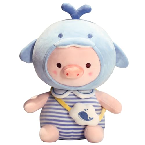 Plüsch Schwein, Schwein Plüschtier Kuscheltier, Weiches Stofftier Kuscheltier, Süße Kuscheltiere, Cartoon Kinder Begleiten Kuscheltier Stofftiere, Plüschpuppe Geschenk für Mädchen Jungen -23CM von PLLBMXTI