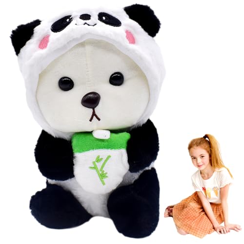 PLLBMXTI Kuscheltier Teddybär Plüschtier Panda Plush, Pandabär Figure Weiche Puppe Geschenk, Panda Plüschkissen Spielzeug für Jungen und Mädchen (23cm) von PLLBMXTI