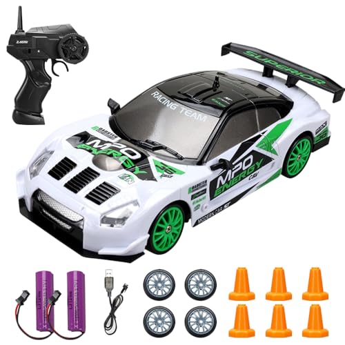PLLYPE RC Drift Car, 1:24 Ferngesteuertes Auto Drift, 2,4 GHz 4WD Tabletop Drift RC Car mit LED-Leuchten, 2 Batterien, Drift Auto Ferngesteuert für Erwachsene, Kinder ab 6 Jahren Geburtstagsgeschenk PLLYPE RC Drift Car, 1:24 Ferngesteuertes Auto Drift, 2,4 GHz 4WD Tabletop Drift RC Car mit LED-Leuchten, 2 Batterien, Drift Auto Ferngesteuert für Erwachsene, Kinder ab 6 Jahren Geburtstagsgeschenk von PLLYPE