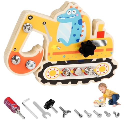 PLLYPE Montessori Schraubbrett, Holz Schraubbrett, Feinmotorik Lernspielzeug mit Niedlichen Tier-Elementen, Montessori Spielzeug ab 3 Jahre, Geschenke für Kinder Jungen Mädchen PLLYPE Montessori Schraubbrett, Holz Schraubbrett, Feinmotorik Lernspielzeug mit Niedlichen Tier-Elementen, Montessori Spielzeug ab 3 Jahre, Geschenke für Kinder Jungen Mädchen von PLLYPE