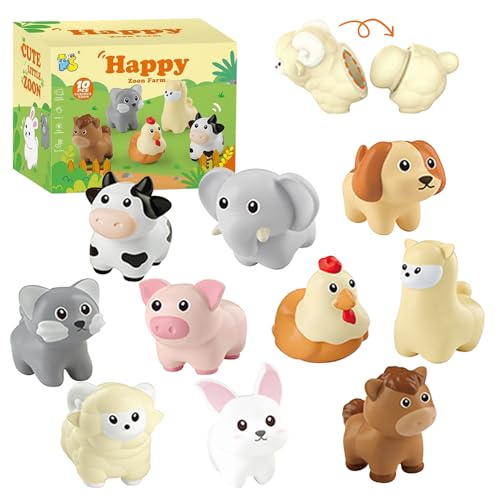PLLYPE Montessori Spielzeug für Kleinkinder, Buntes Tier-Matching-Spielzeug, Montessori Animal Matching Toy, Baby Sensory Lernspiele Geschenk für Kinder Jungen Mädchen PLLYPE Montessori Spielzeug für Kleinkinder, Buntes Tier-Matching-Spielzeug, Montessori Animal Matching Toy, Baby Sensory Lernspiele Geschenk für Kinder Jungen Mädchen von PLLYPE
