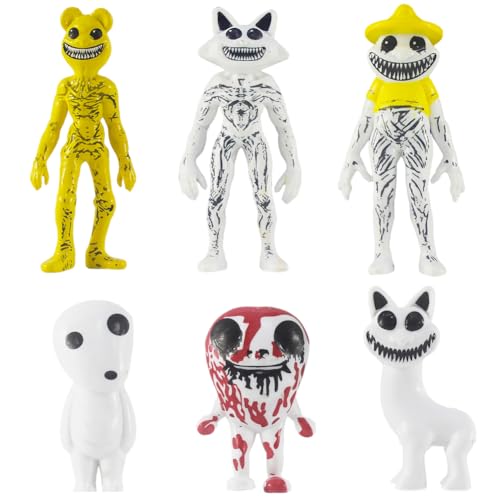 PLNVNVP 6 Pcs Zoonomalie Figuren Set, Horror Anime Mini Figuren, Horror Spielfiguren Set, Cartoon Charaktere Statue Action Figuren, Geschenke für Kinder Fans von PLNVNVP