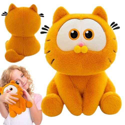 PLNVNVP Fat Orange Plüsch Katze Garfied Doll Plush Fat Orange Cat Plush Katze Plüschtier für Kuscheln, Spielen und Schlafen, Garfied Geschenk für Kinder Mädchen Jungen, 25cm von PLNVNVP