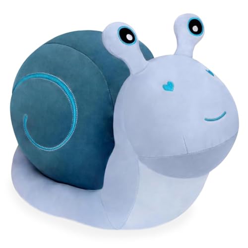 PLNVNVP Schnecke Plüschtier, Schnecken Plüsch, Schnecke Kuscheltier, Flauschiger Stofftier zum Spielen und Kuscheln, Plüsch Schnecken für Mädchen, Jungen, Blau, 20 cm von PLNVNVP