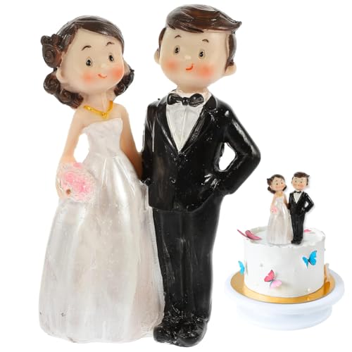 PLNVNVP Wedding Cake Topper Hochzeitspaar Figurine Wedding Torte Topper Kuchen Figur Hochzeitstorte Dekoration Kuchen Dekorationen für Vorschlag Hochzeitsgeschenke für Brautpaar von PLNVNVP