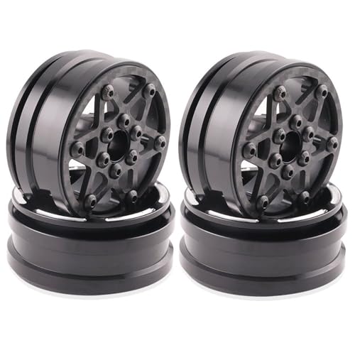 Für Axial Für SCX10 Für RR10 Für TRX4 Für D90 Für VS4-10 Für Gen8 Für Tamiya Für CC01 1/10 RC 4 Stücke 1,9 Zoll Carbon Faser Räder Felge Hub RC Autoteile(A) von PLOQAZEH