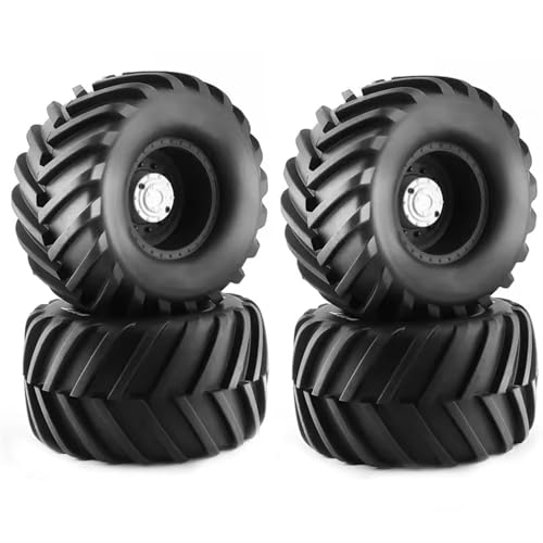 Für Mk2 Für Axial Für Kyosho Für Tamiya Für Hpi Für Trax Für 1:10 RC Für Monster Truck 1/10 133X73mm LKW Reifen Ersatzteil RC Buggy Reifen(Black) von PLOQAZEH