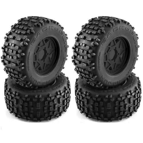 Für TRAXXAS Für Schlitten Für ARRMA Für KRATON Für Outcast Für Tamiya Für HSP 4Pcs 170Mm 1/7 1/8 Für Monster Stunt Truck Reifen RC Buggy Reifen(Black) von PLOQAZEH