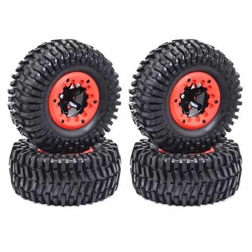 Für ZD Für Für Racing Für DBX-10 Für Traxxas Für Slash Für Arrma Für VKAR 10SC 4 Stücke 1/10 Short Course Truck Reifen Reifen Rad 12 Mm Sechskant RC Buggy Reifen(Red) von PLOQAZEH