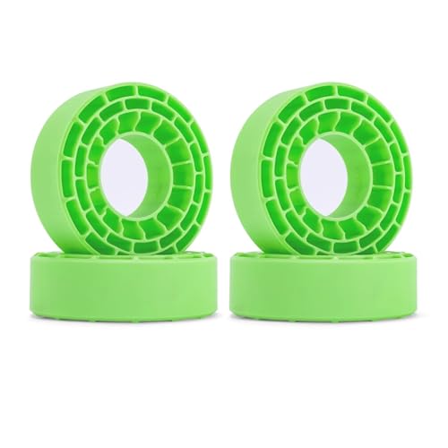 PLOQAZEH Für 1,0-Zoll-Reifen 4 Stück Silikonkautschukeinsätze Schaumstoff 62-64 Mm * 24 Mm RC Autoteile(Green) von PLOQAZEH