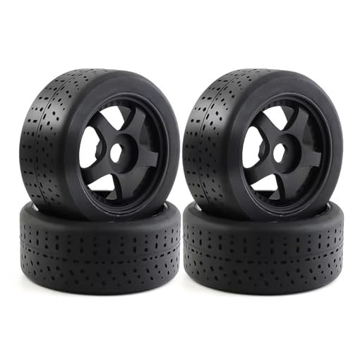 PLOQAZEH Für Arrma Für Infraction Für Felony Für Limitless 1/7 RC Auto Upgrade Teile RS Gummi Schwarz Reifen 102 * 45mm Reifen 17Mm Rad Hex RC Buggy Reifen von PLOQAZEH