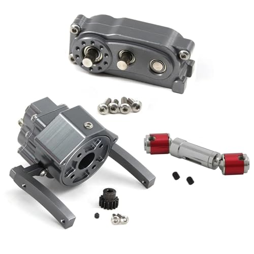 Für Axial Für SCX10 Für SCX10 II 1/10 Front Motor Übertragung Präfixal Getriebe Verteilergetriebe RC Crawler Auto Upgrade Teile Zubehör RC Autoteile(Grey) von PLOQAZEH