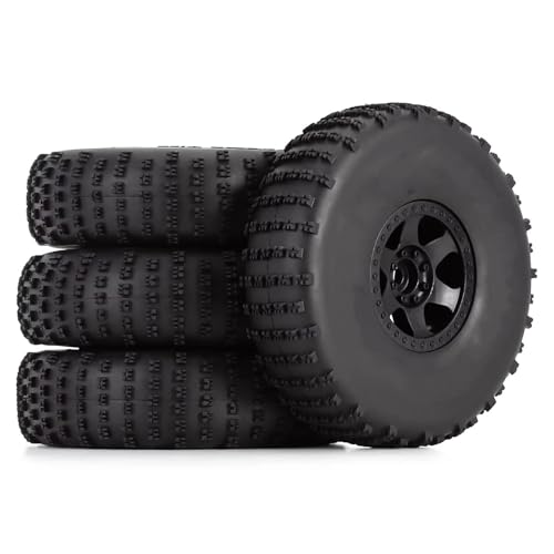 PLOQAZEH Für Axial Für SCX10 Für Wraith 90018 Für RR10 Für Bomber Für RBX10 Kunststoff 2,2 "Beadlock Für Buggy Bully Felge & Comp Reifen RC Crawler RC Buggy Reifen(Black) von PLOQAZEH