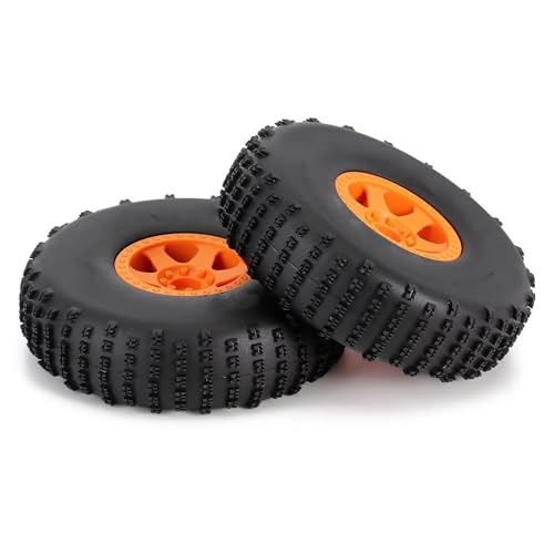 PLOQAZEH Für Axial Für SCX10 Für Wraith 90018 Für RR10 Für Bomber Für RBX10 Kunststoff 2,2 "Beadlock Für Buggy Bully Felge & Comp Reifen RC Crawler RC Buggy Reifen(Orange) von PLOQAZEH