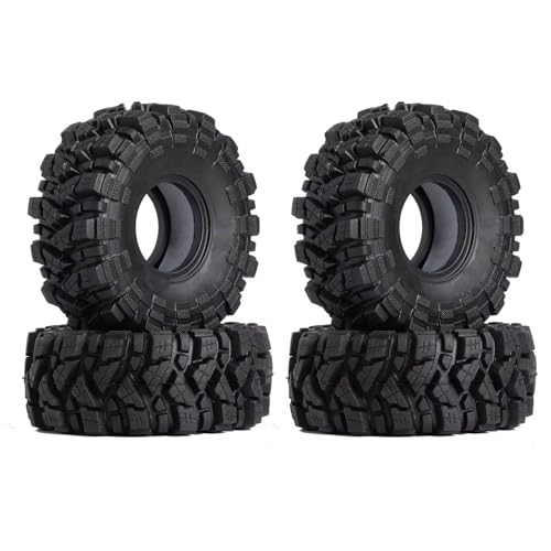 PLOQAZEH Für Axial Für SCX24 Für FMS Für FCX24 1,0 Schlamm Reifen 64 * 25mm Weichen Klebrigen Schlamm Reifen Für 1/18 1/24 RC Crawler RC Buggy Reifen(A) von PLOQAZEH