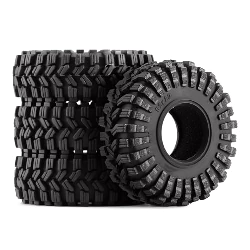 PLOQAZEH Für Axial Für SCX24 Für FMS Für FCX24 4PCS 1,0 Rad Reifen Alle Für Gelände Für Super Weiche Klebrige Für 1/18 1/24 RC Crawler RC Buggy Reifen von PLOQAZEH