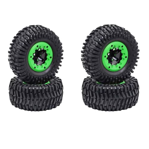 PLOQAZEH Für DBX-10 Für DBX10 Für Kara-Force 7544 7545 1/10 RC Auto Ersatzteile Bürstenlose Version Plus Off-Road Reifen Mit Kurzen Reifen RC Buggy Reifen(Green) von PLOQAZEH