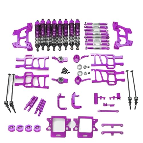 PLOQAZEH Für HSP 94111 94108 94110 Für 1:10 RC Crawler Auto Für Monster Full Set Upgrade Teile RC Autoteile(Purple) von PLOQAZEH