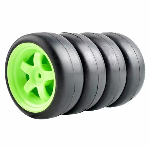 PLOQAZEH Für HSP Für HPI 6030-6018 1:10 Tourenwagen RC Slick Für Rennreifen & Radsätze RC Buggy Reifen(Green) von PLOQAZEH