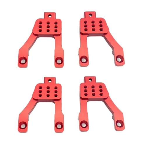 PLOQAZEH Für MN Für MN128 MN86 MN86S MN86K MN86KS G500 1/12 Metall Vorne Und Hinten Shock Tower Mount RC Crawler Auto Upgrade Teile RC Autoteile(Red) von PLOQAZEH