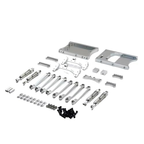 PLOQAZEH Für MN Für Model Für MN98 D90 D91 D96 99S 1/12 RC Auto Ersatzteile Metall Feste Spurstangen Lenkgetriebe Kabine Schwanz Strahl Etc Upgrade Kits RC Autoteile(White) von PLOQAZEH