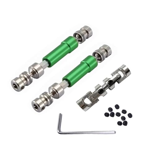 PLOQAZEH Für MN128 Für MN MN86 MN86S MN86K MN86KS G500 1/12 RC Auto Upgrade Teile Zubehör 3 Stücke Metall Antriebswelle CVD Antriebswelle RC Autoteile(Green) von PLOQAZEH